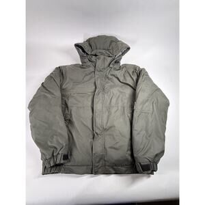 Eddie Bauer WeatherEdge Goose Down Hooded Coat Puffer Jacket Men's Blue Sz Large